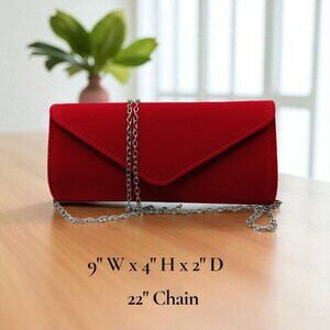 Noatd Red Suede Clutch Purse